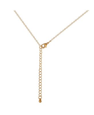 Outline Pendant Necklace with Chain in Gold Tone