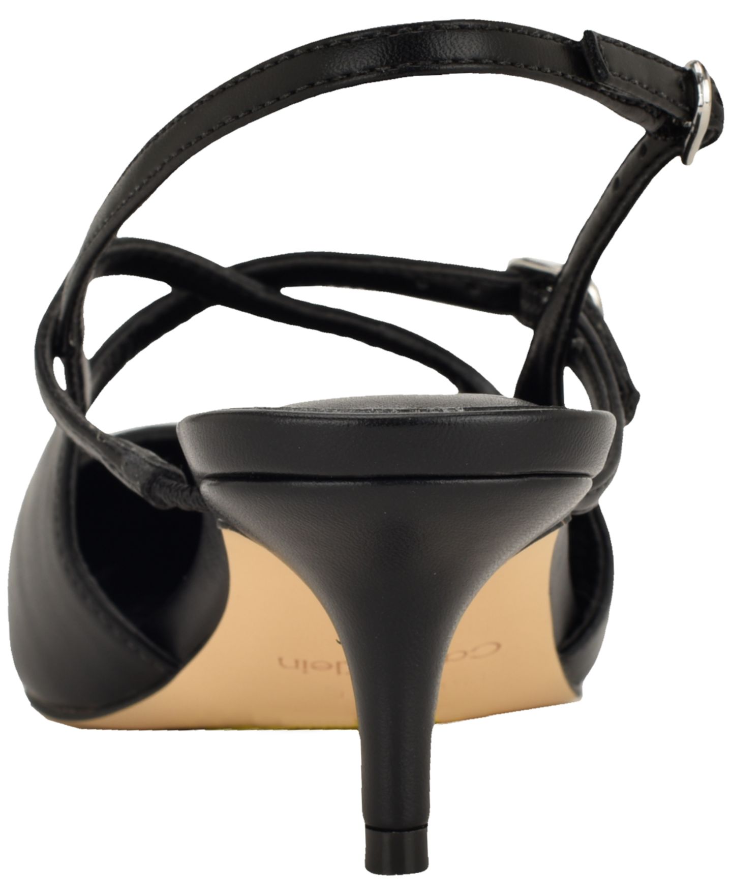 Женские туфли Calvin Klein Vierra Strappy Slingback Kitten Heel Pumps, цвет: Чёрный — фото 3
