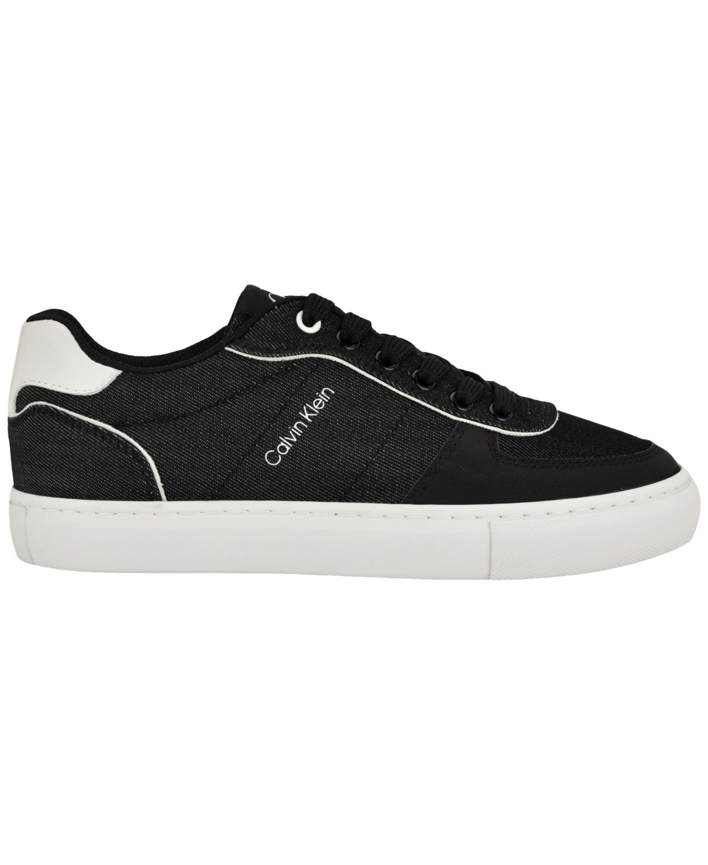Женские кроссовки Calvin Klein Caspian Denim Lace-Up, цвет: Чёрный джинсовый / Белый — фото 2