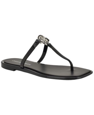 Women's Ellye Jelly Logo T-Strap Flat Sandals