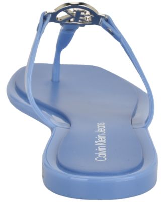 Women's Ellye Jelly Logo T-Strap Flat Sandals