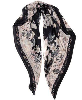 Lily Floral Square Scarf