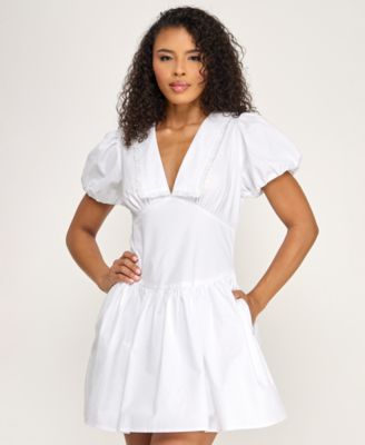 Women's Short Puff-Sleeve Dress