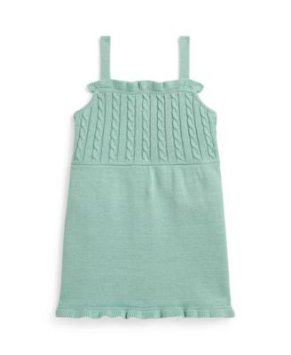 Baby Girls' Mini-Cable Overall Dress