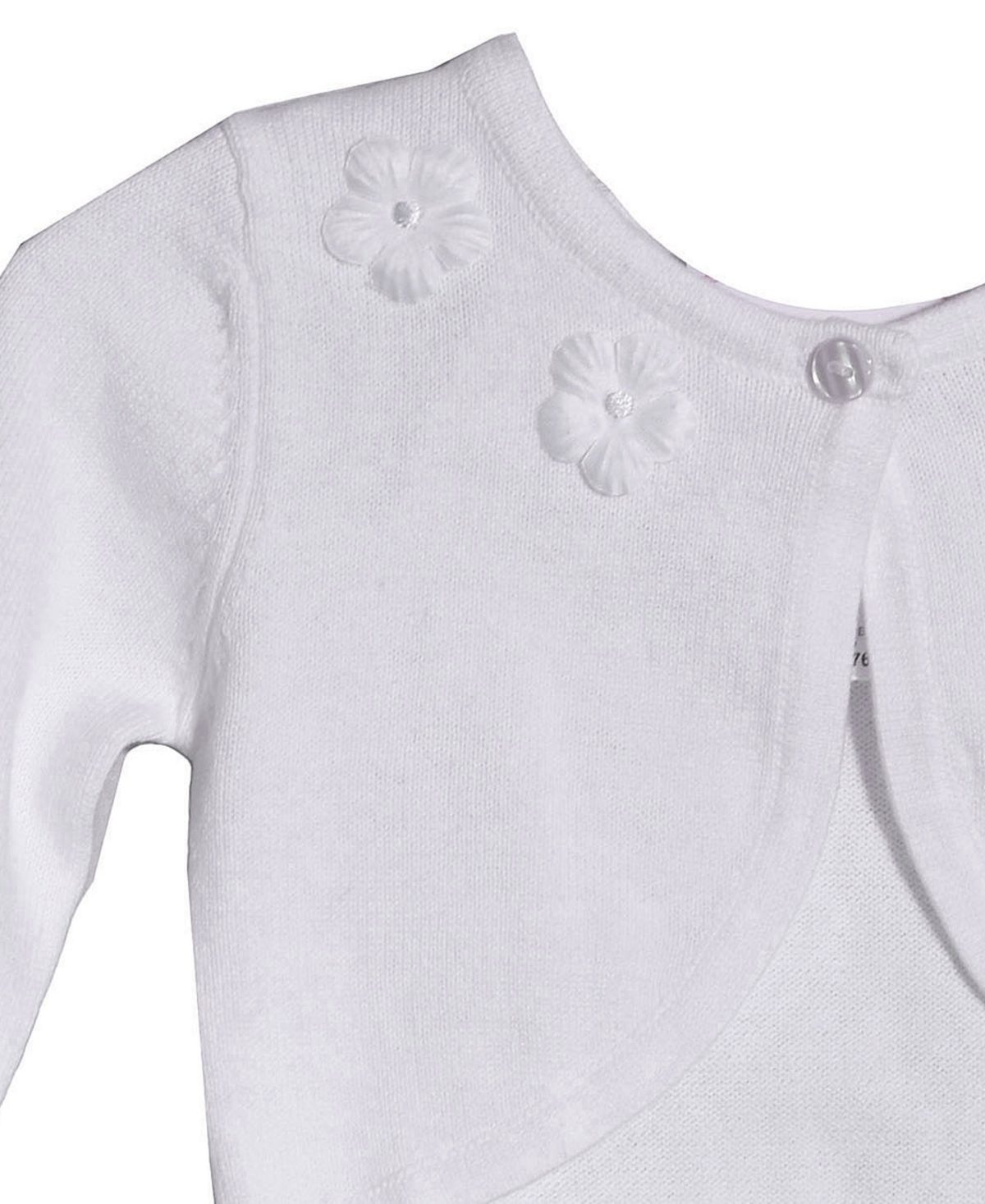 Bonnie Baby Girls' Embroidered Round Neck Sweater