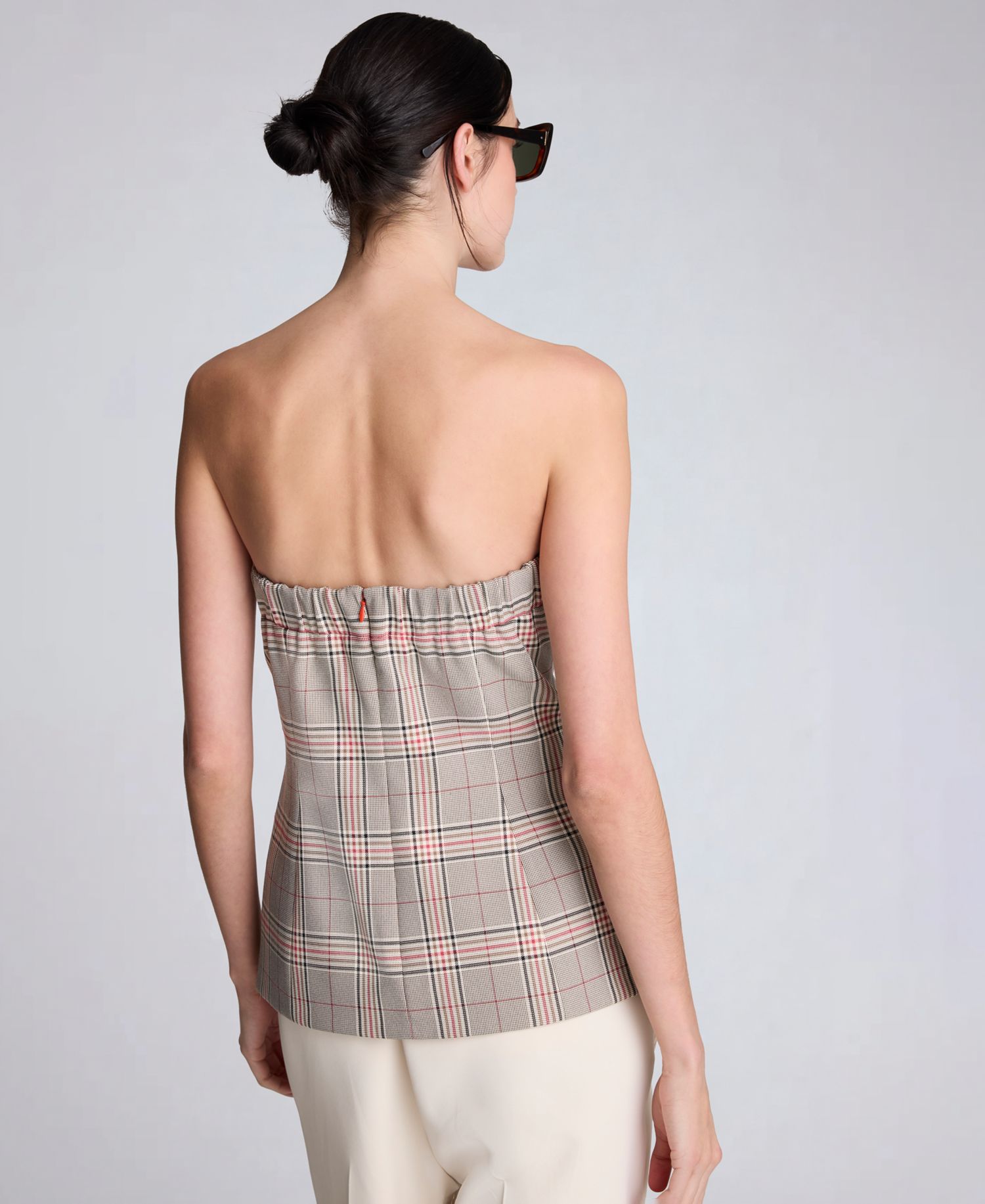 Women's Strapless Button-Front Shirt Vest