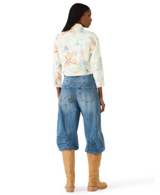 Women's Raleigh Printed Collared Trucker Jacket