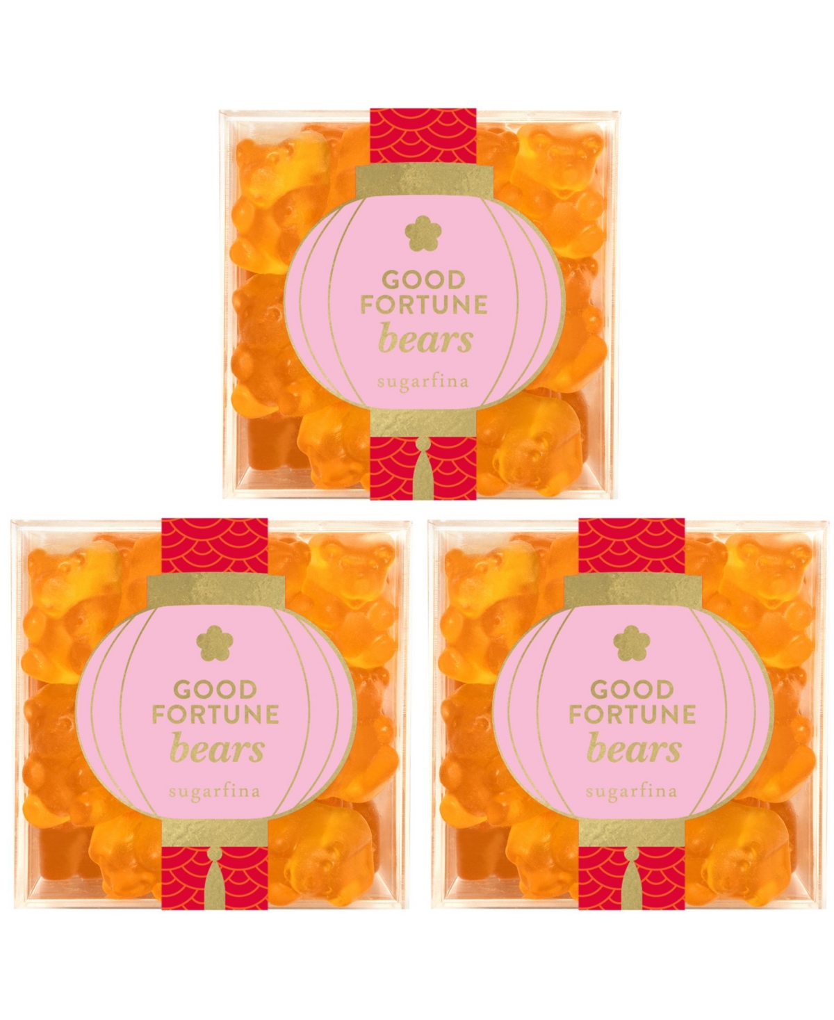 Sugarfina Lunar New Year Good Fortune Candy Bears Cube Kit, 3 Pieces