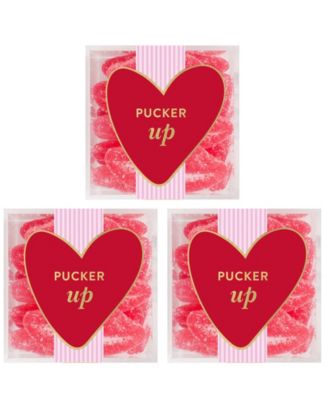 Valentine's Day Pucker Up Sugar Lips Candy Cube Kit, 3-Pc.