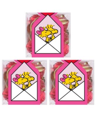 Valentine's Day Woodstock Long Stem Roses Candy Cube Kit, 3 Pieces
