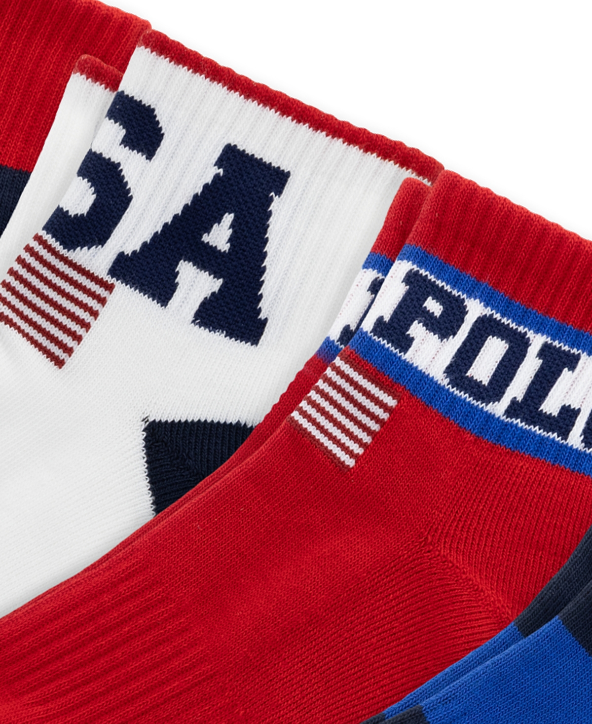 Polo Ralph Lauren Men's Usa Stadium Quarter Socks, 6-Pack