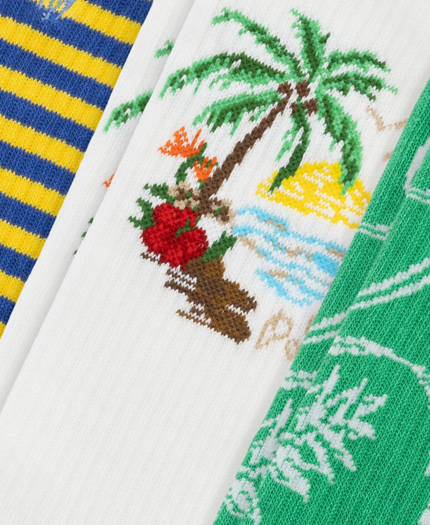Носки для мужчин, 6 шт. — Polo Ralph Lauren, цвет: Жёлтый полосатый / Белый — фото 3