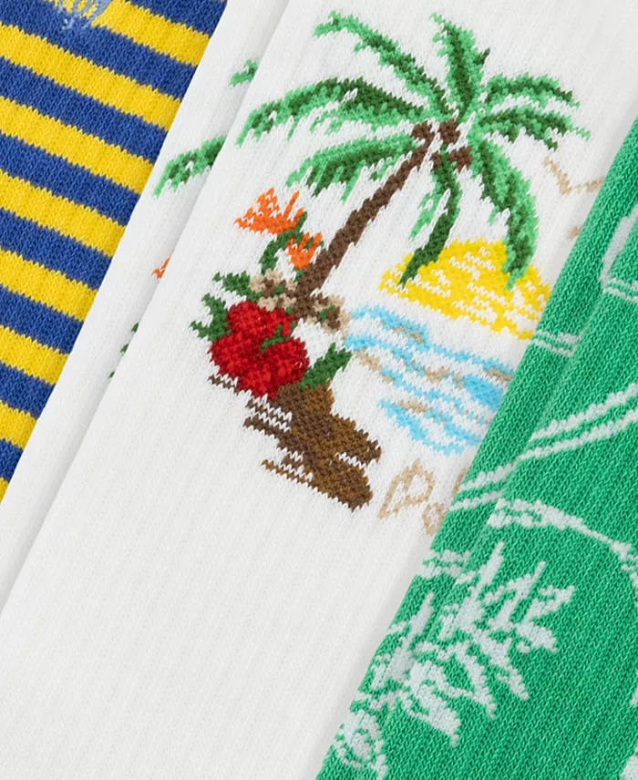 Men's Printed Crew Socks, 6-Pack - thumbnail 3