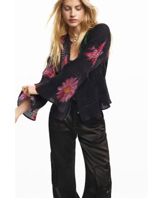 Women's Pixelated flower blouse