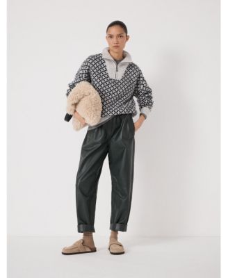 Women's Juno Quarter Zip Mono Jacquard Jumper