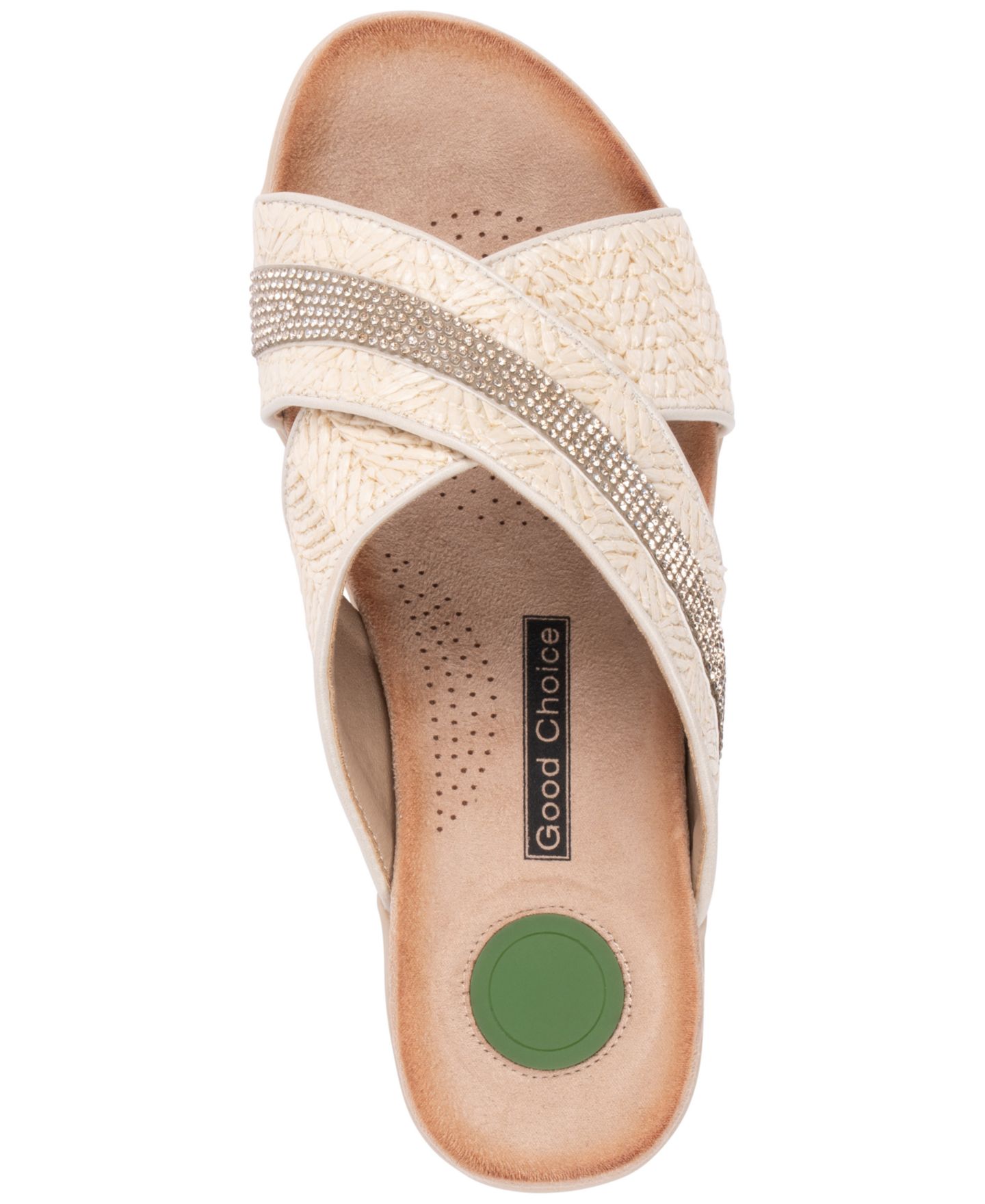 Женские сандалии GC Shoes Linnie Woven Crisscross Comfort, цвет: Натуральный — фото 4