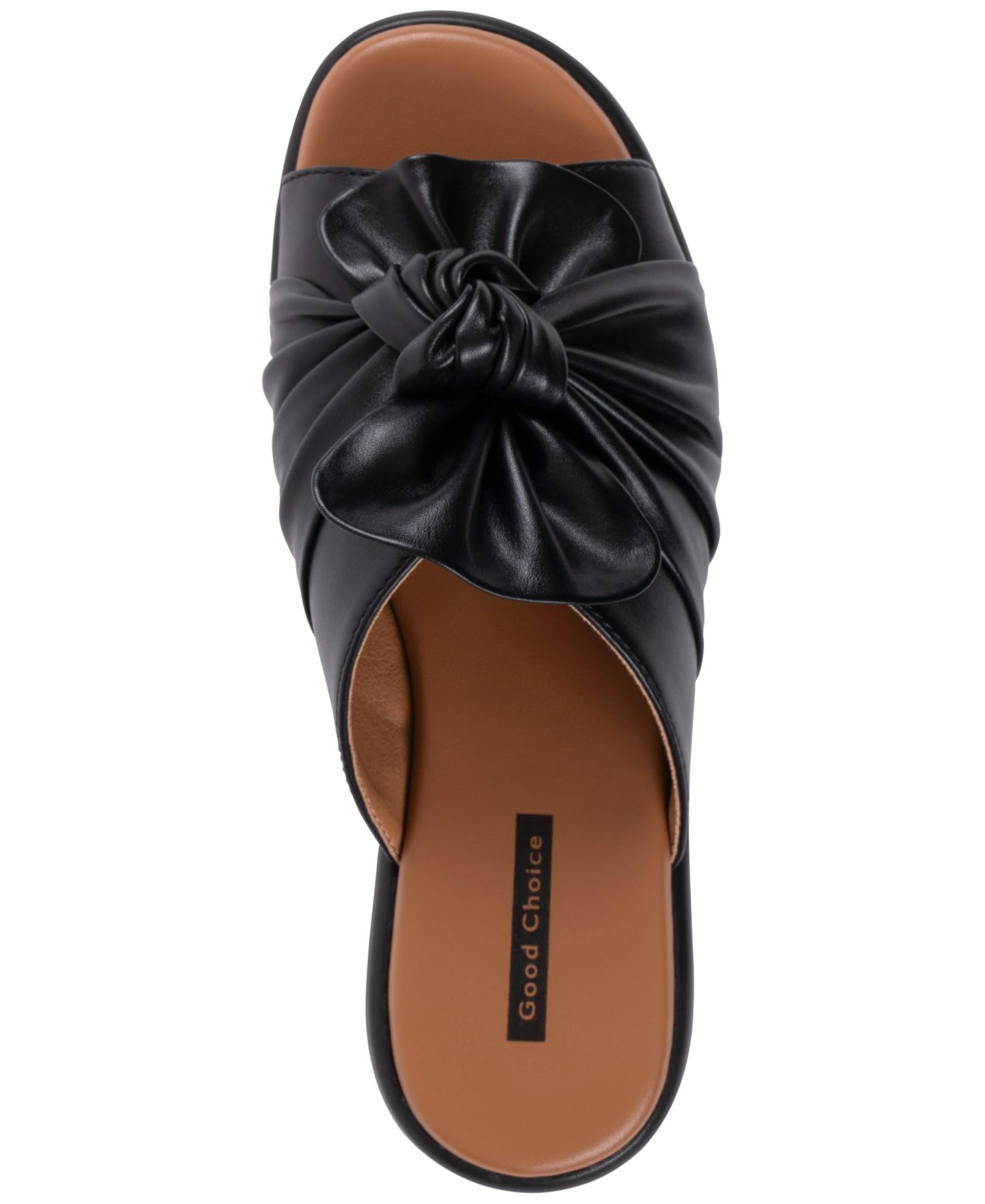 Женские сандалии GC Shoes Harlow Bow Slide Wedge, цвет: Чёрный — фото 4