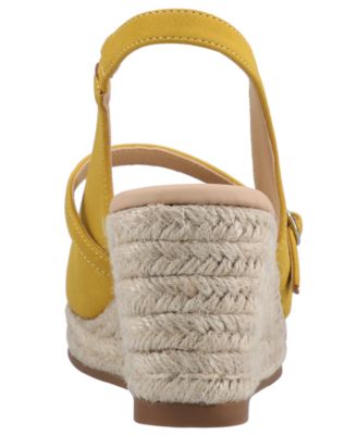 Journee Women's Asmyna Slingback Mary Jane Espadrille Wedges