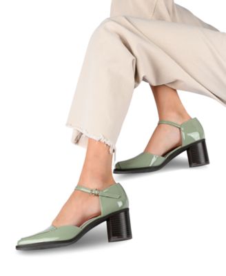 Women's Evangeline Block Heel Square Toe Pumps