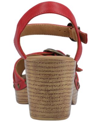 Women's Sisilia Stacked Heel Ankle Strap Sandals