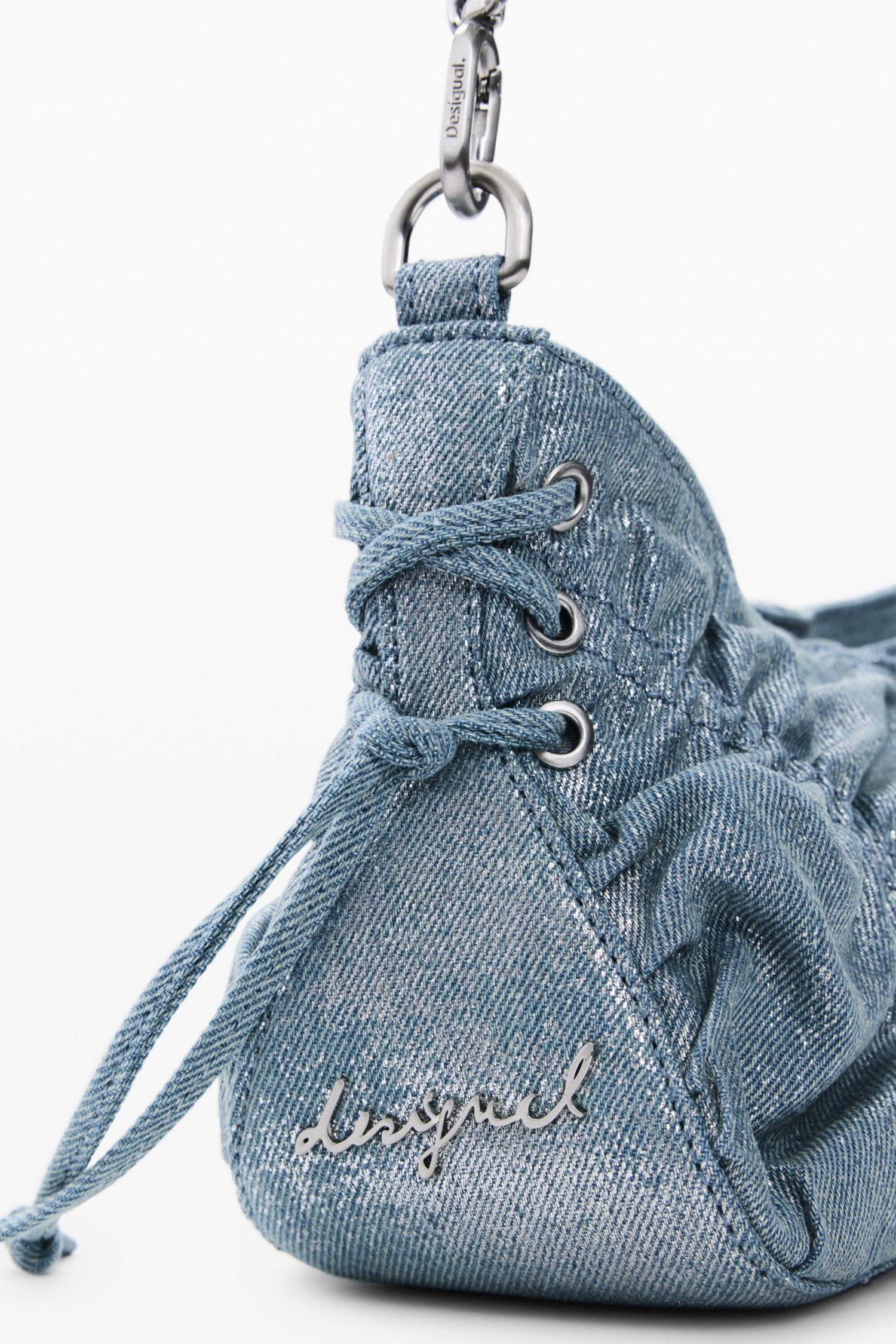 Women's Small gathered denim bag