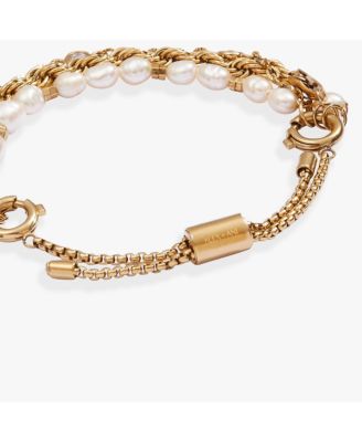 Crystal + Pearl Stranded Bracelet Set