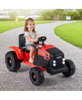 Kids 24V Ride On Tractor with Detachable Trailer Remote Control and Safety Features