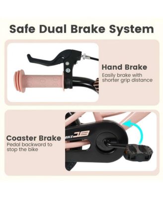 Kids Adjustable Training Bicycle with Dual Brakes and All Terrain Tires