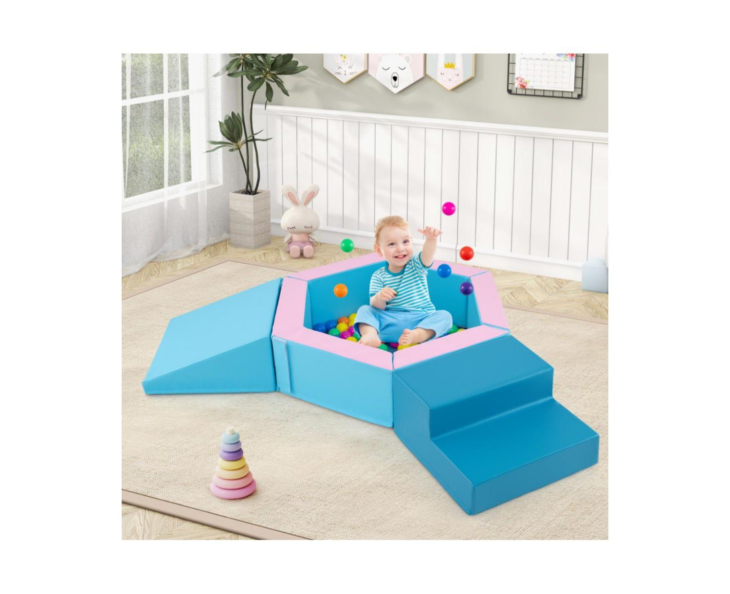 3 Piece Baby Foam Climbing Set with 100 Ocean Balls