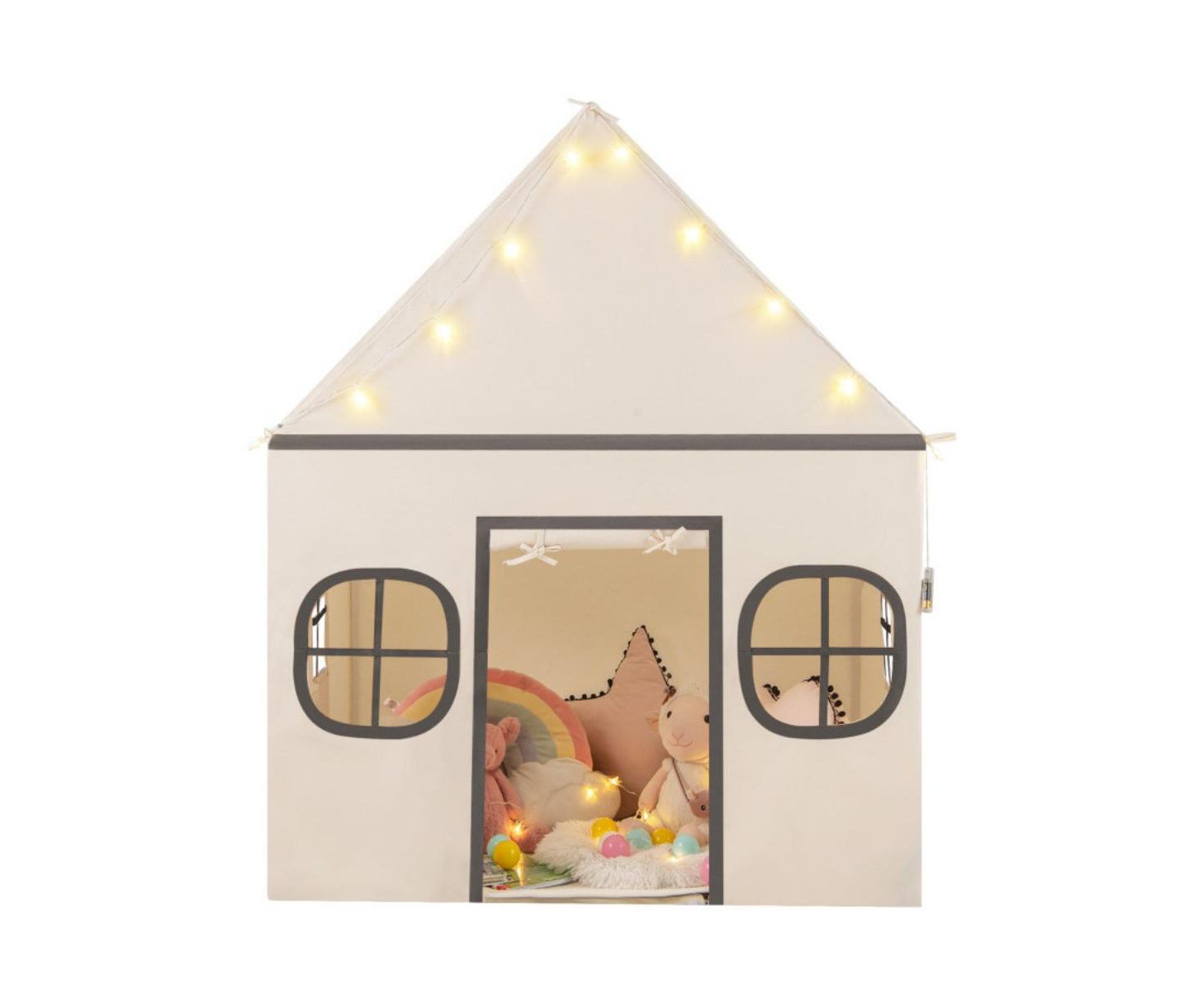 Детская игрушка HONGGE Star Lights Play Tent With Door Curtain, Ages 3+, цвет: Бежевый / Хаки — фото 2