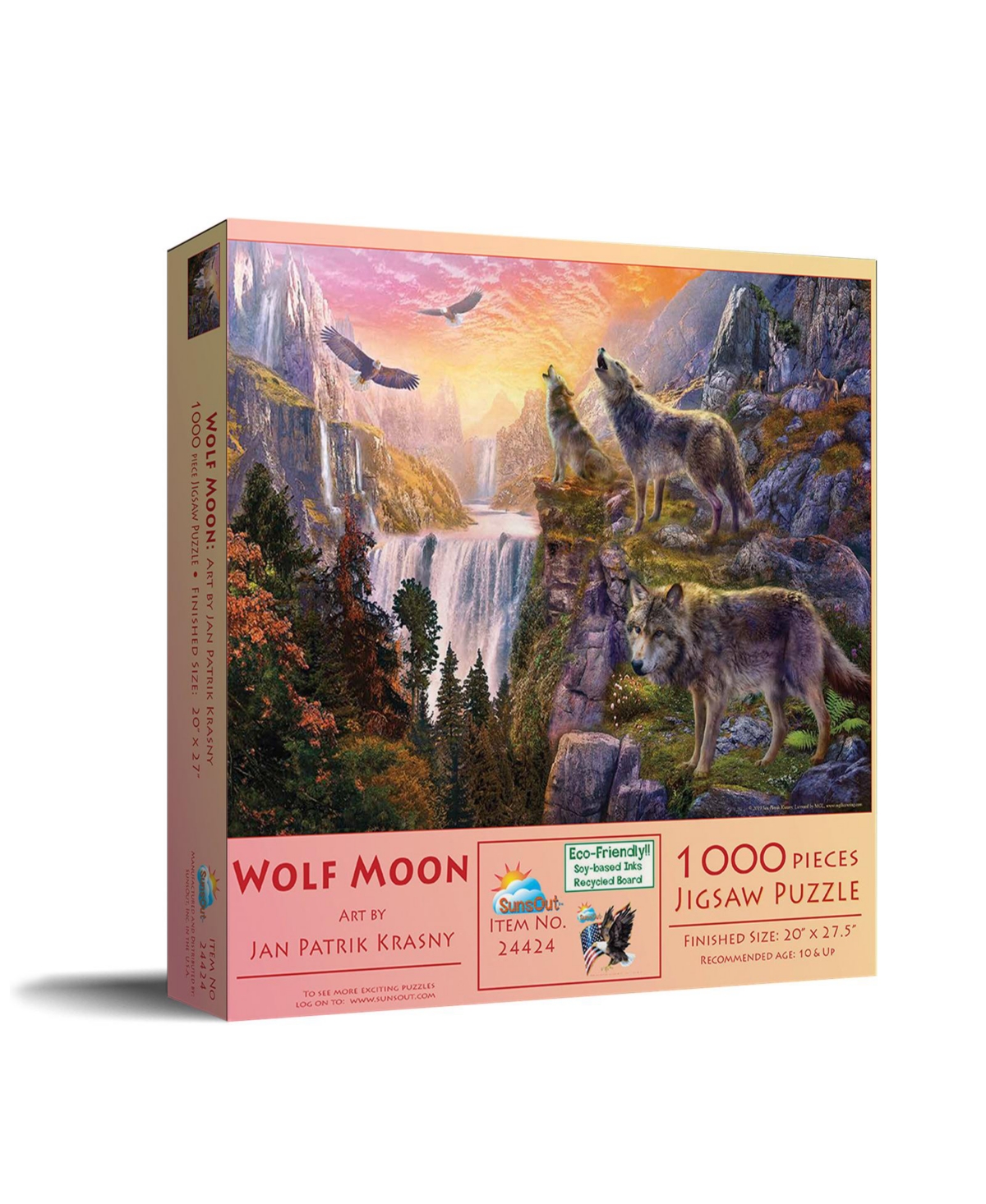 SunsOut Wolf Sun/Wolf Moon 1000 piece Jigsaw Puzzle for Adults