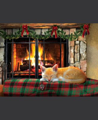 Fireside Snooze 500 piece Jigsaw Puzzle for Adults  Christmas