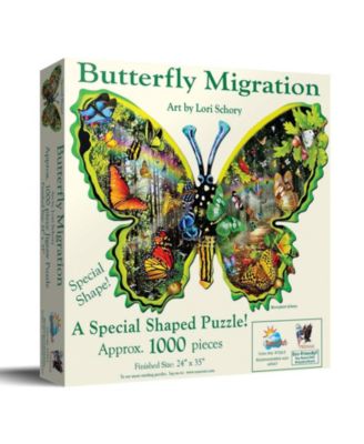 Butterfly Migration 1000 piece Jigsaw Puzzle for Adults Special Shape