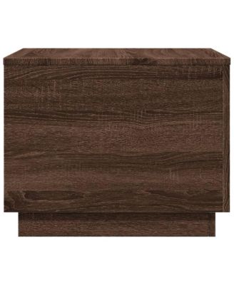 Coffee Table Brown Oak Engineered wood 19.7x19.7x15.7 in