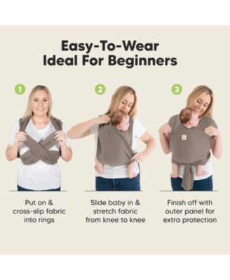 D-Lite Baby Wrap Carrier, Adjustable Baby Carrier, Baby Sling, Newborn, Infant, Toddler 7-44lbs