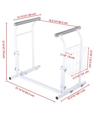 Bathtub Grab Bar with Toilet Safety Rail Combo Adjustable for Seniors