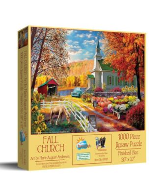 Fall church 1000 piece Jigsaw Puzzle for Adults