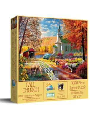 SunsOut Fall church 1000 piece Jigsaw Puzzle for Adults - Macy's