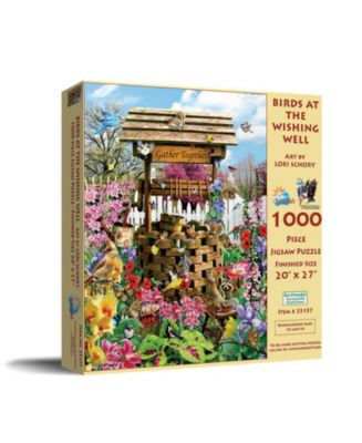 SunsOut Birds at the Wishing Well 1000 piece Jigsaw Puzzle for Adults ...