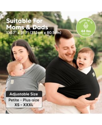 D-Lite Baby Wrap Carrier, Adjustable Baby Carrier, Baby Sling, Newborn, Infant, Toddler 7-44lbs