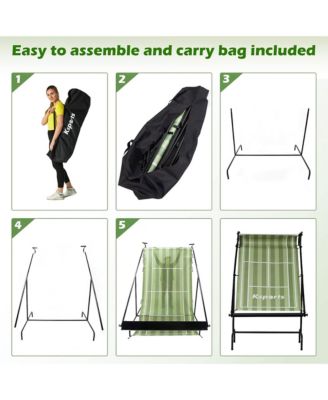 Racket Sports Indoor Outdoor Tennis Rebounder Net with Carry Bag, Green