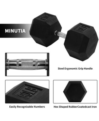 Hex Single Dumbbell Strength Training Workout Equipment, 90 lb