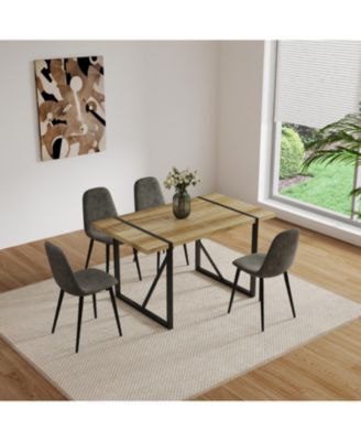 Modern Accent Dining Chairs (Set of 4, Grey