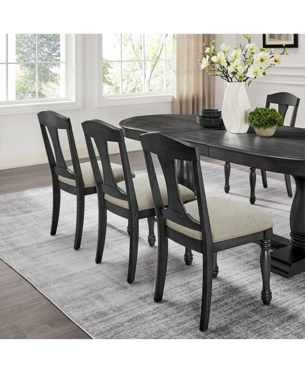 Streamdale Furniture Mid-Century Modern Upholstered Dining Chairs (Set of 2) for Kitchen, Living Room