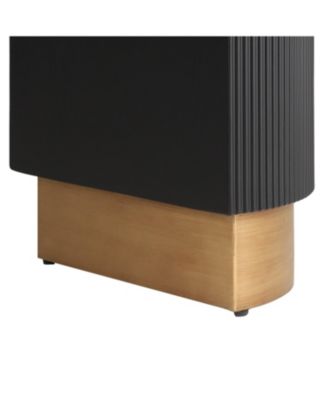 Ribbed Console Table with Drawer