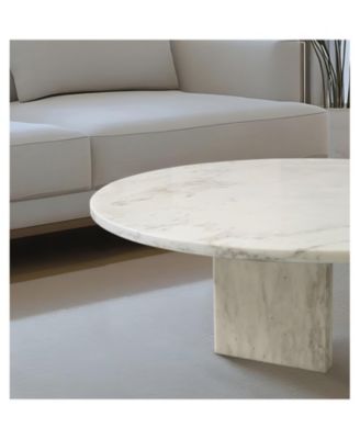 White Marble Coffee Table - Small 27.6