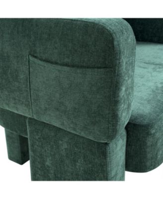 Chenille Accent Chair - Dark Green