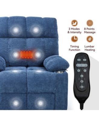 Blue Power Lift Recliner Massage Chair