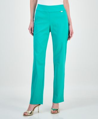 Women's Tummy-Control Pull-On Straight-Leg Pants, Created for Macy's 