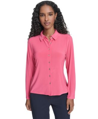 Women's Long-Sleeve Collared Shirt
